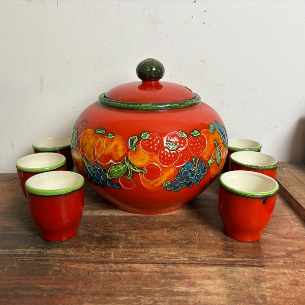 Vintage Keramik Bowle Service von PAN Goebel