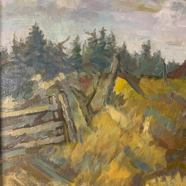 Ölgemälde Landschaft Bebensdorf von Klaus Heckert