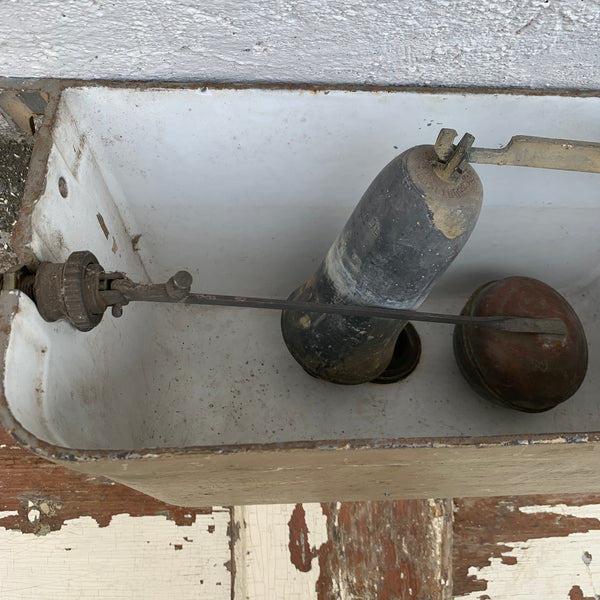 Antiker Hoch Spühlkasten komplett mit Zubehör