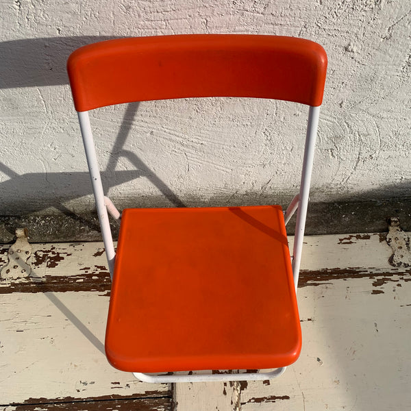 Vintage Design Klappstuhl von Hans Lindfors für Höganäsmöbler orange