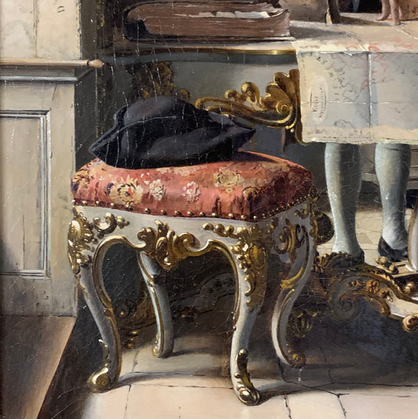 Ölgemälde Die Geographen von Johann Hamza