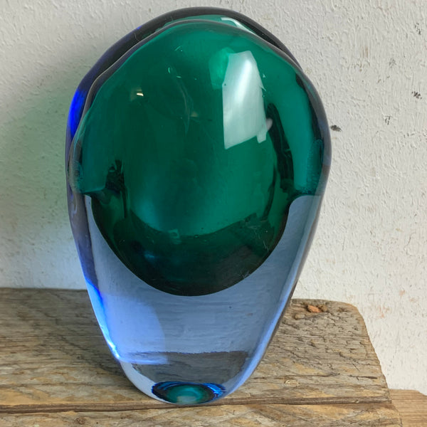 Vintage zweifarbige Glas Vase aus Murano
