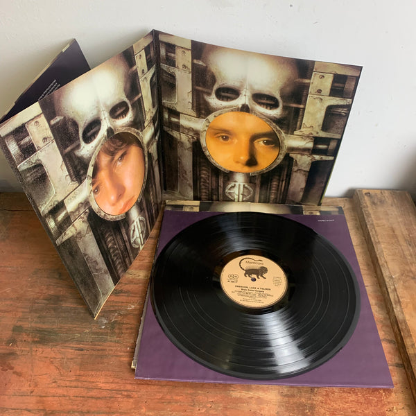 LP mit Poster Brain Salad Surgery von Emerson Lake & Palmer