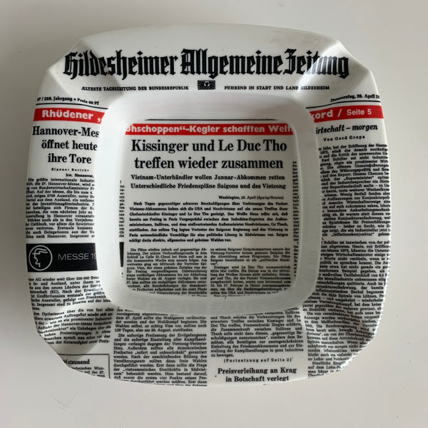 Vintage Aschenbecher Hildesheimer Allgemeine Zeitung    269