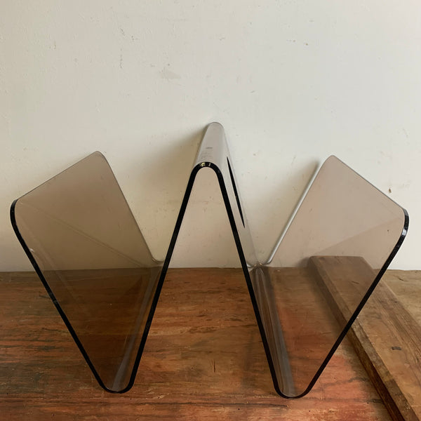 Vintage Magazine Rack Plexiglas Zeitungsständer Acrylglas