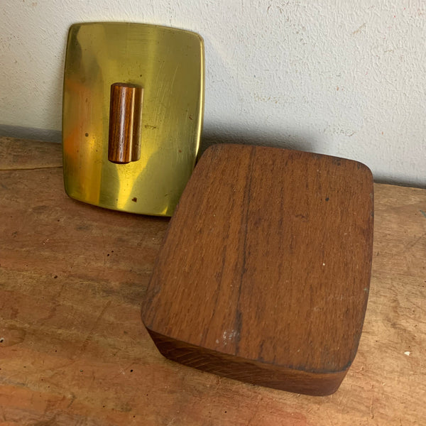 Vintage Mid Century Teakholz Schachtel Dose
