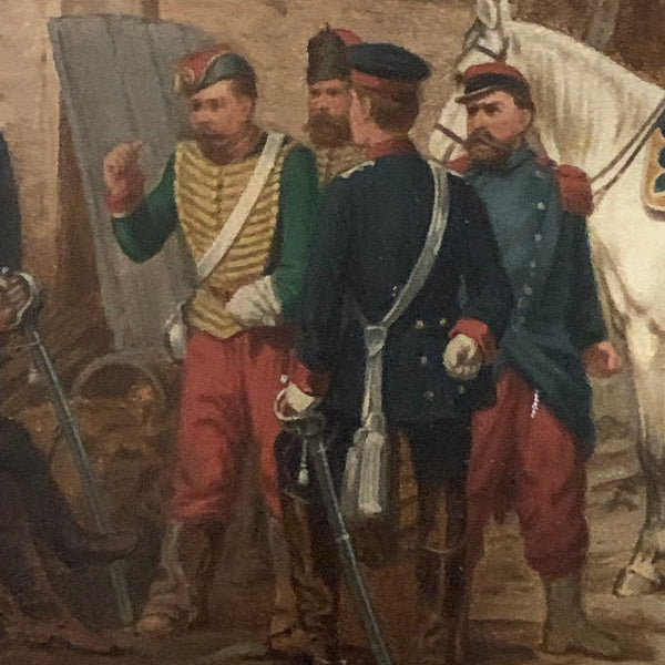 Ölgemälde Deutsch Französischer Krieg 1870/71 von H. Reinecke