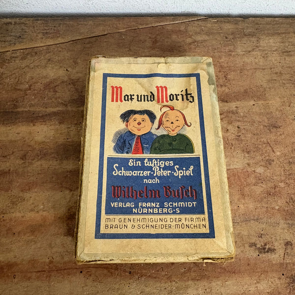 Antikes Ein lustiges Schwarzer Peter Spiel Max und Moritz vom Verlag Franz Schmidt Nürnberg