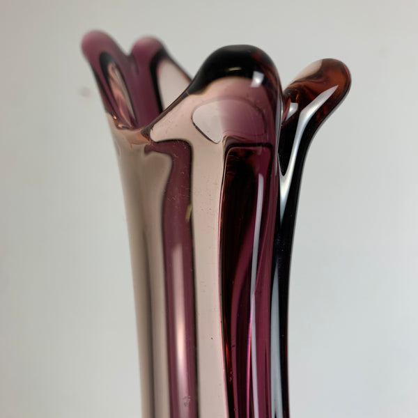 Vintage Glas Vase aus Murano