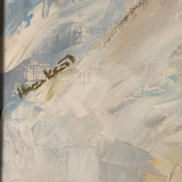 Ölgemälde Schneelandschaft von Klaus Heckert