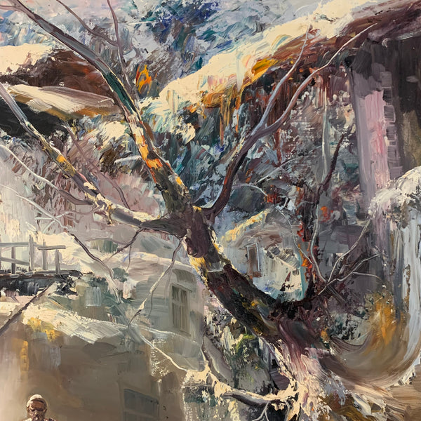 Ölgemälde Winter in Persien von Anoush Rahnarvardkar