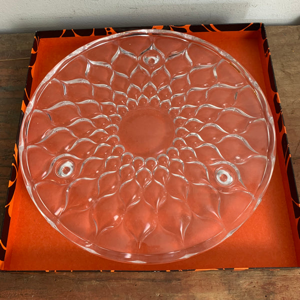 Vintage Glas Tortenplatte