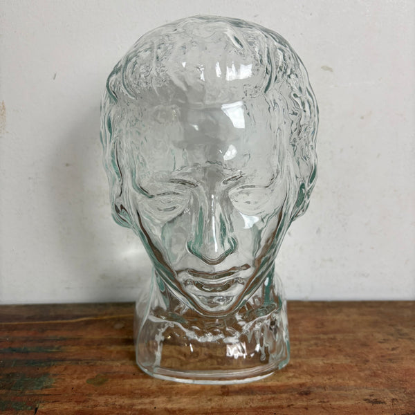 Vintage Glas Kopf Mozart Kopfhörerhaltet