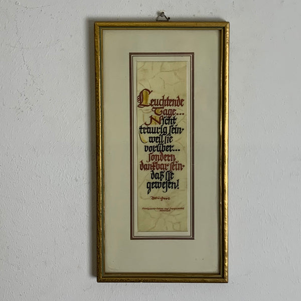 Gerahmter Sinnspruch