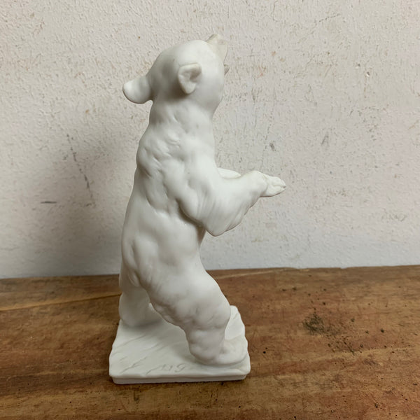 Vintage Biskuit Porzellan Skulptur Bär von Kaiser