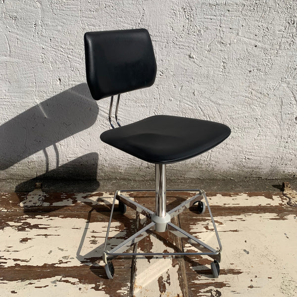 Vintage alter Drehstuhl Werkstattstuhl von Hailo