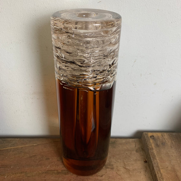 Vintage Glasobjekt Vase Whirlpool von Frantisek Vizner für Skrdlovice