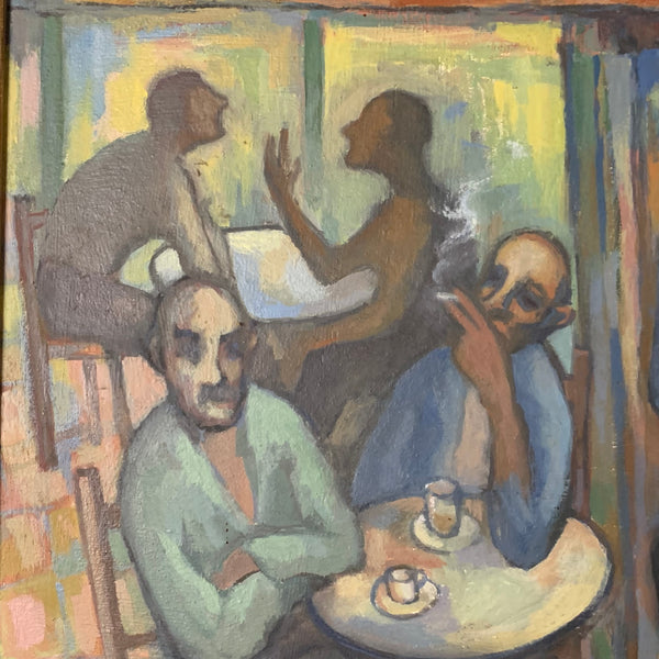 Ölgemälde Im griechischen Kaffeehaus von Eduard Matras