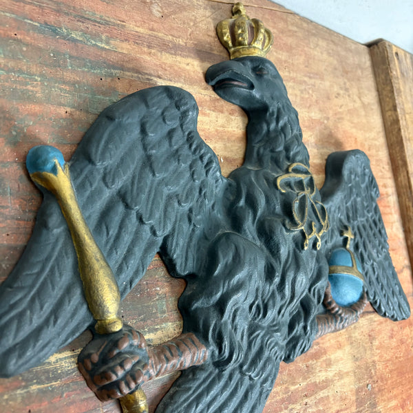 Wandrelief Preussischer Adler aus Gußeisen