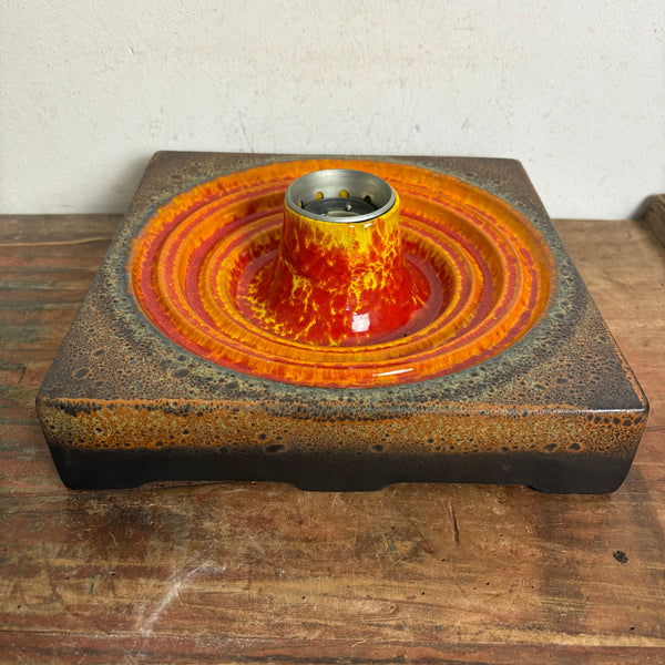 Vintage Pop Art Keramik Wand Lampe orange
