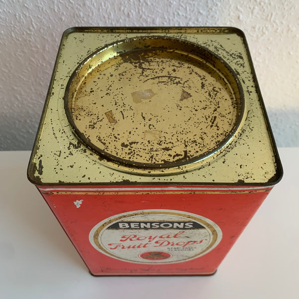Vintage Blechdose Royal Fruit Drops von Bensons Toffee