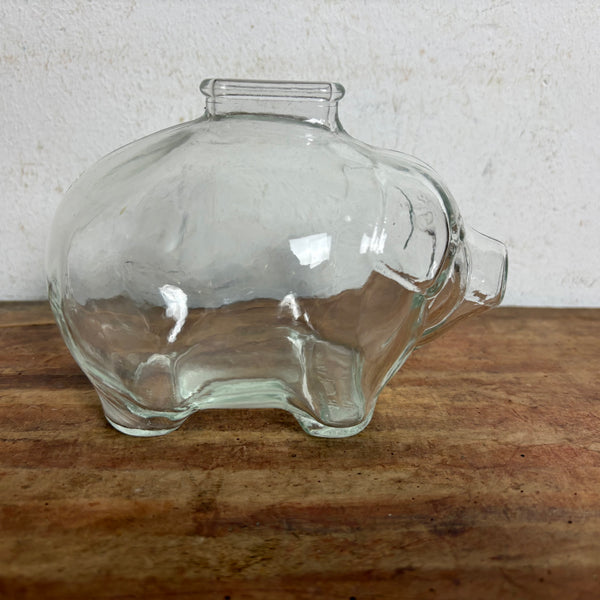 Vintage Glas Sparschwein