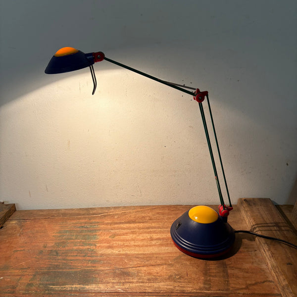 Vintage Schreibtisch Lampe mit Gelenkarm im Memphis Style