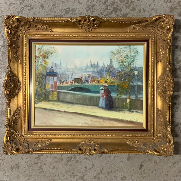 Ölgemälde Auf der Promenade von Madjid Rahnavardkar