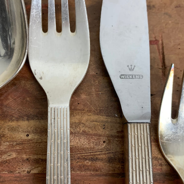 Vintage Tafelbesteck Carée von Wilkens für 12 Personen