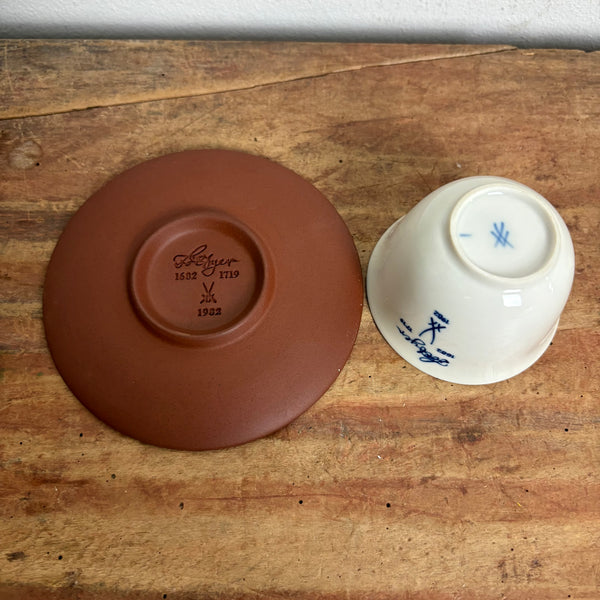 Vintage Porzellan Tasse Böttger Köppchen von Meissen