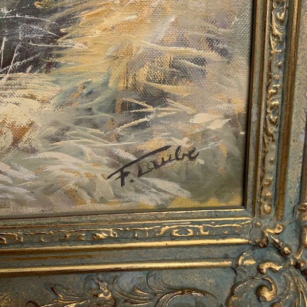 Ölgemälde Hisch im Wald von Fritz Laube