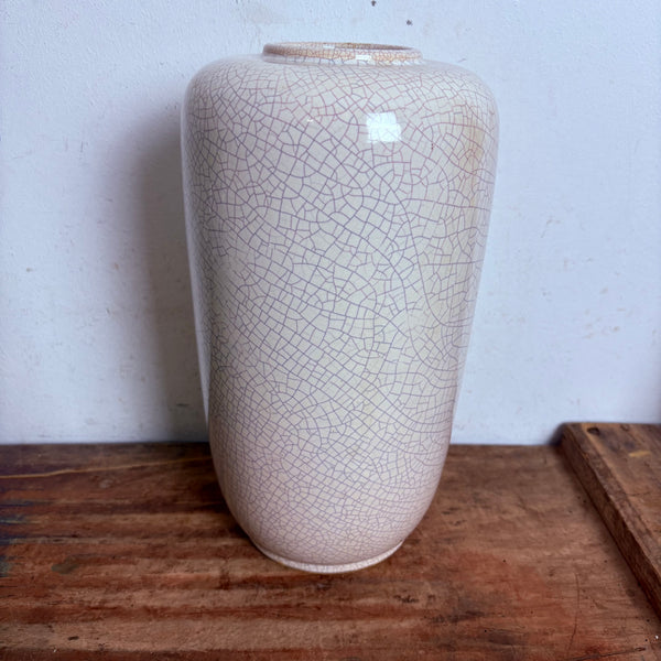 Vintage Craquele Dekor Keramik Vase von Silberdistel 117/30