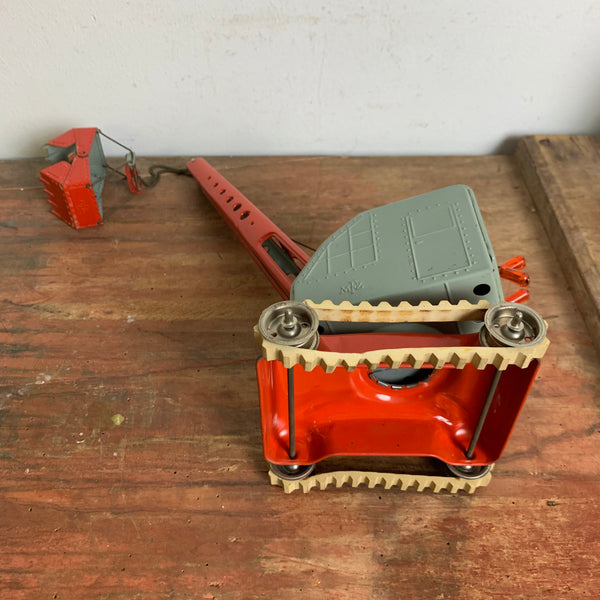 Vintage Weißblech Bagger von MFZ US Zone