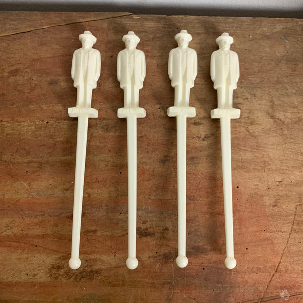4 Vintage Jack Daniels Swizzle Stick
