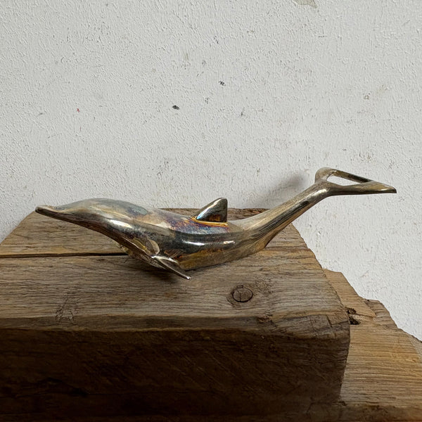 Vintage versilberter Kapselheber Delphin