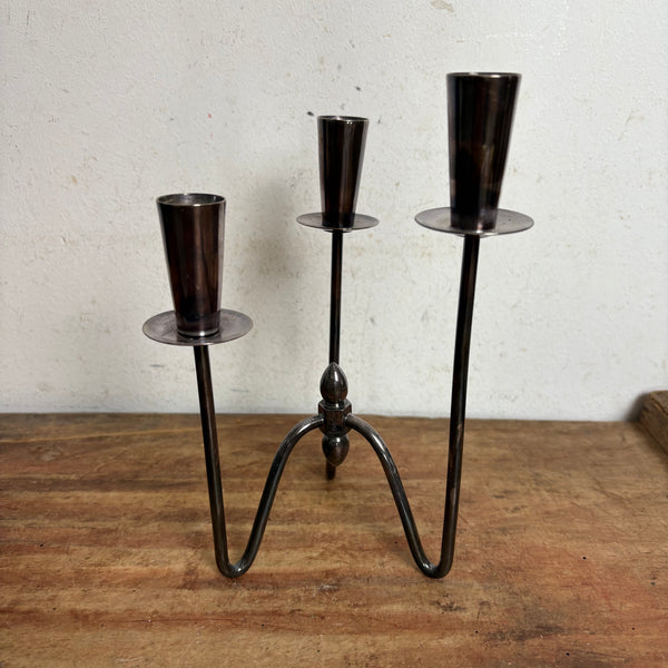 Vintage versilbert Kerzenleuchter von Berg Denmark