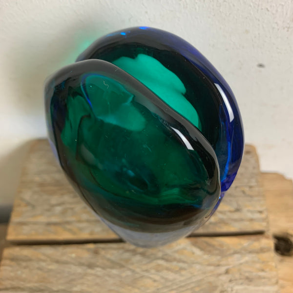 Vintage zweifarbige Glas Vase aus Murano