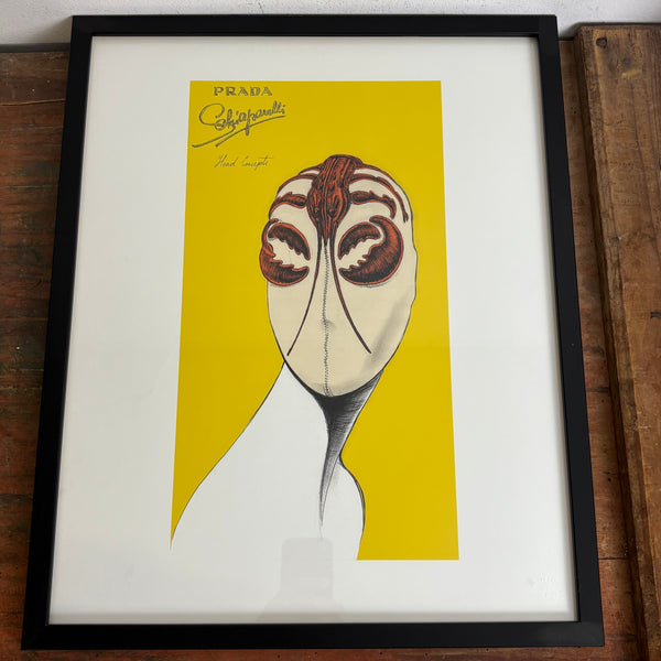 Vintage Kunstdruck Exhibition Head Concepts Schiaparelli and Prada Impossible
