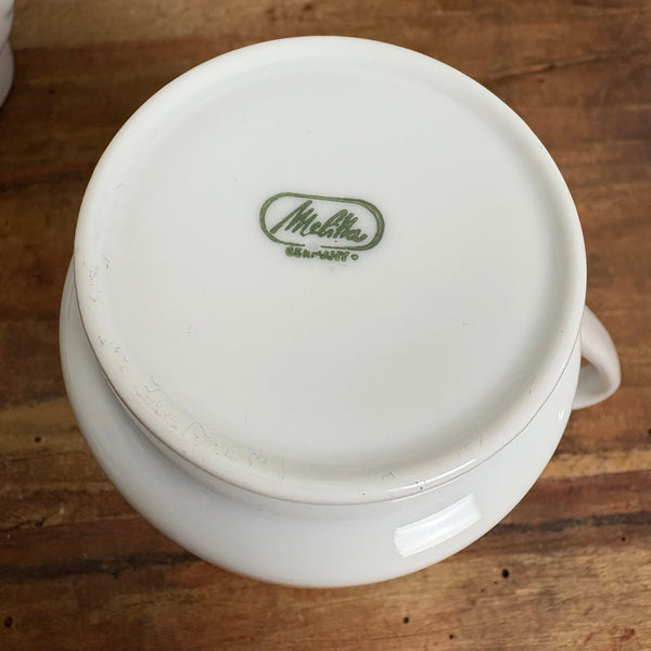 Vintage Kaffeeservice Melitta Hamburg 2025 Braunes Band für 12 Personen