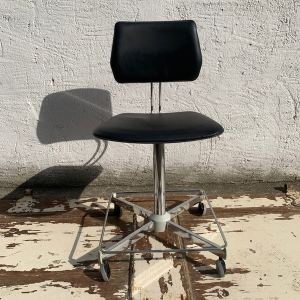 Vintage alter Drehstuhl Werkstattstuhl von Hailo