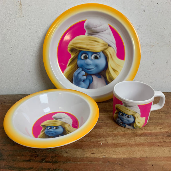 Kinder Frühstück Set Schlümpfe Schlumpfine