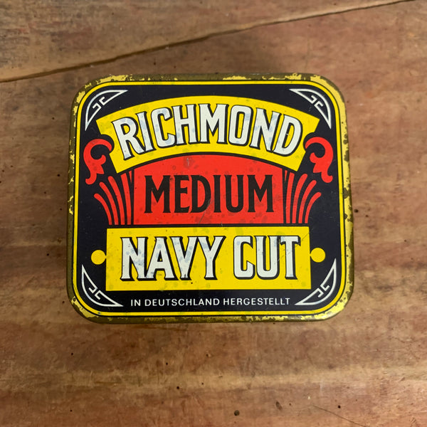Vintage Pfeifen Tabak Blechdose  Richmond Navy Cut