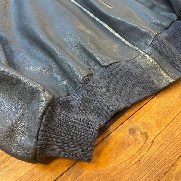 Bomberjacke aus Leder - Deutsche Bundeswehr - Vintage