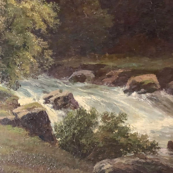 Ölgemälde Das Wetterhorn vor Interlaken von Adolf Chevalier