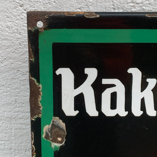 Großes Emaille Schild Kakao Schokolade Berger