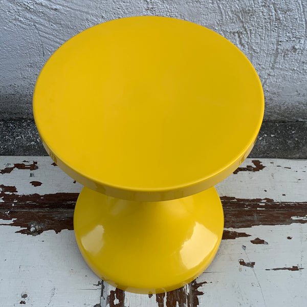 Vintage Pop Art Hocker wie Tam Tam gelb