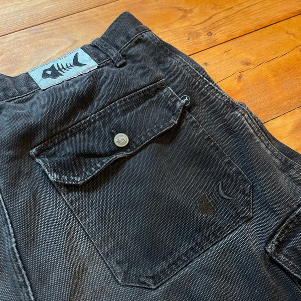 Fishbone Workshorts faded Black - Y2K Vintage