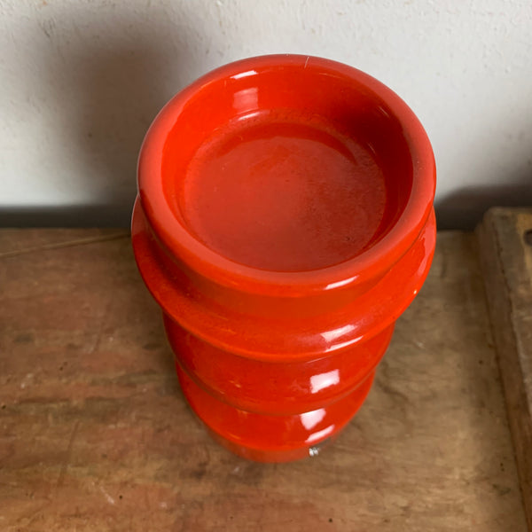 Vintage Keramik Kerzenständer Gallo Villeroy und Boch in rot