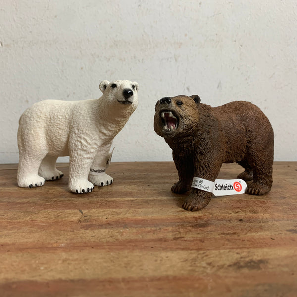 Konvolut 2 Tiere Schleich Grizzlybär 14685 Eisbär 14659