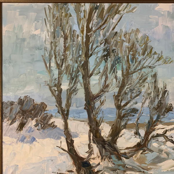 Ölgemälde Schneelandschaft von Klaus Heckert